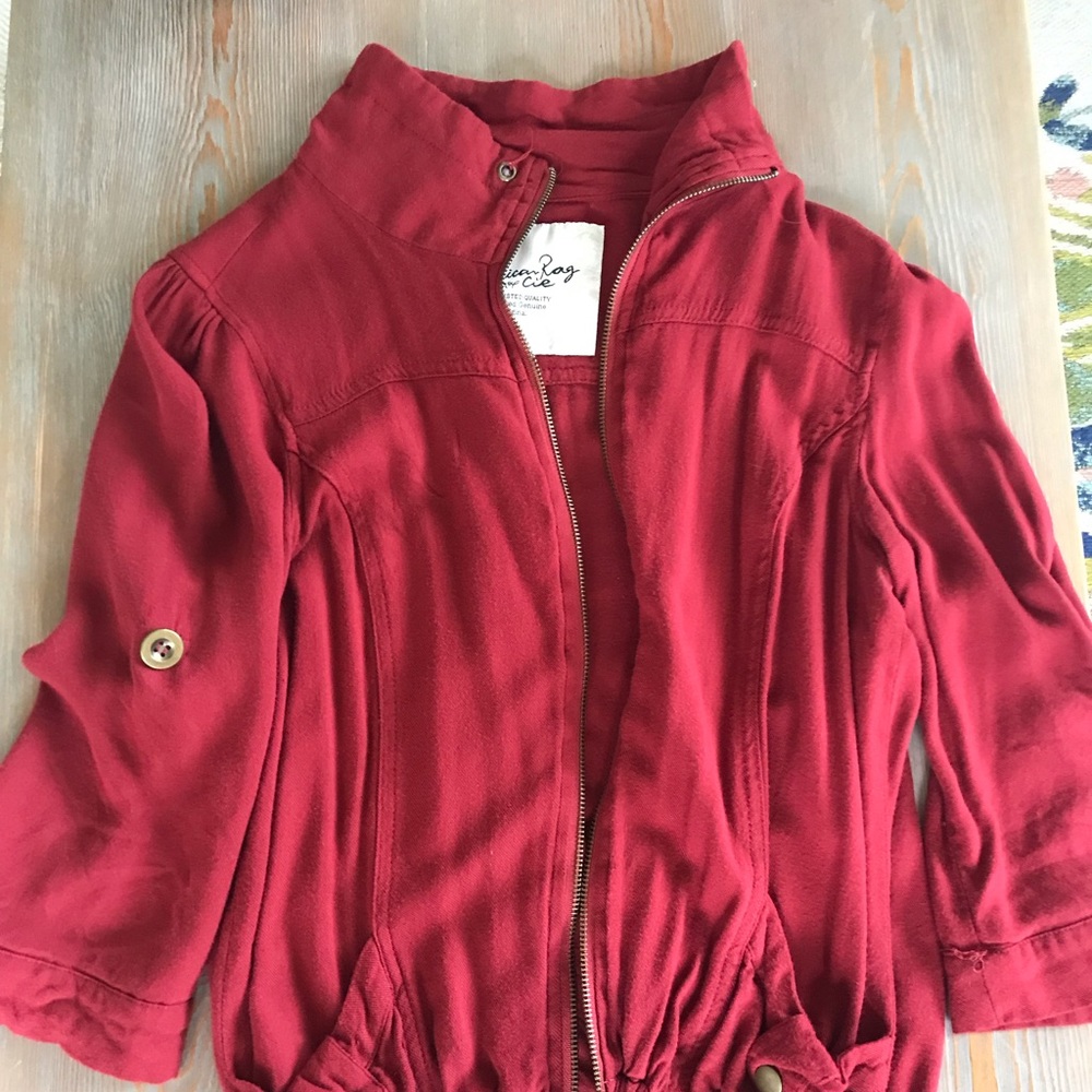 red bomber jacket!